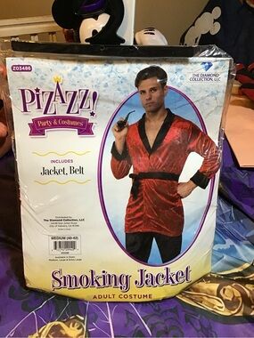 Pizazz smoking jacket adult costume size medium 40-42